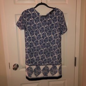 Taj Mahal Tour Blue Print Shift Dress Lulus